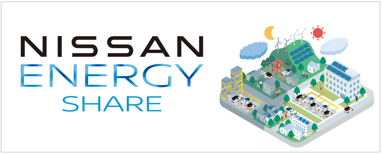NISSAN ENERGY SHARE logo with life stage illustration